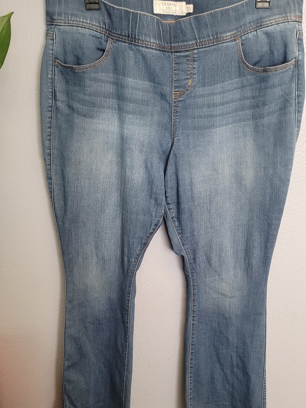 torrid Light Blue Straight Leg Jeans- Pull On